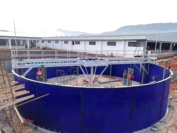 廣西百色1100方UASB厭氧罐施工中